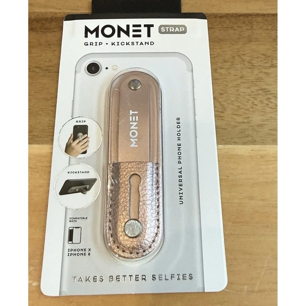 Set of 5 - Monet Strap Phone Grip & Kickstand‎ - Rose Gold / Pink